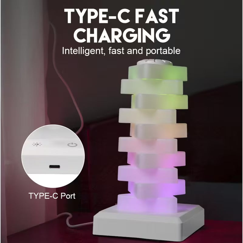 New Creative  Rechargeable LED Standing Bright Desk L Lamp Touch 6-Level Dimming Brightness USB Charging/RGB Ambient Light with Desktop Bottom