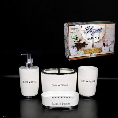 4 Pcs Elegant Design Bathroom Accessories Set  Box Pack