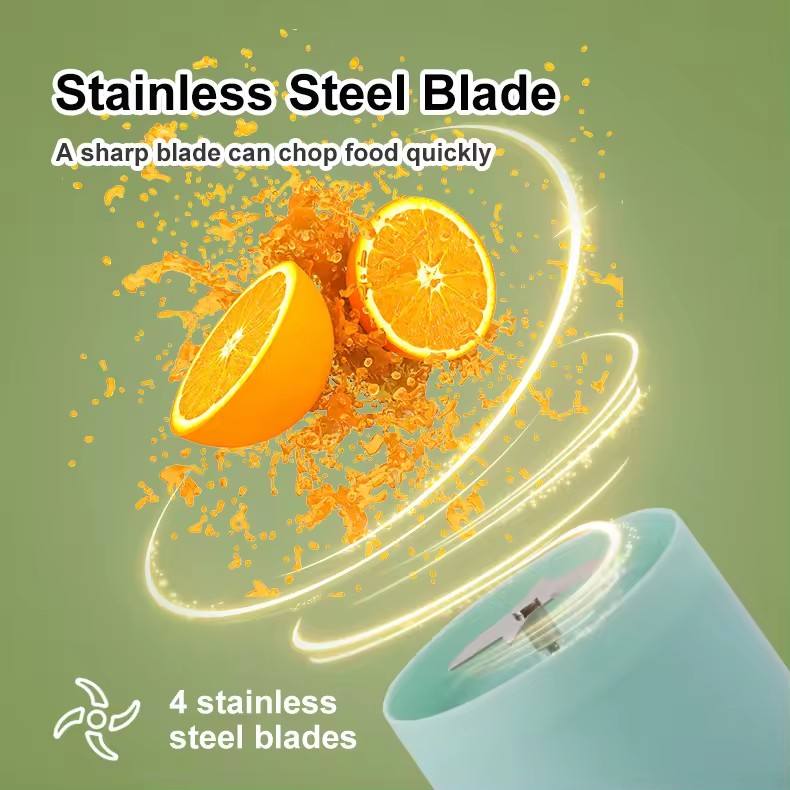 Portable Rechargeable Fruit Juicer – 400ML Mini Smoothie lamp; Milkshake Blender