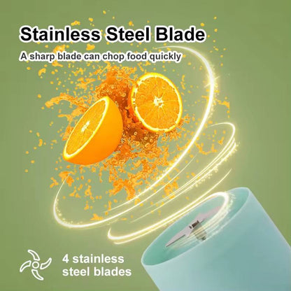 Portable Rechargeable Fruit Juicer – 400ML Mini Smoothie lamp; Milkshake Blender