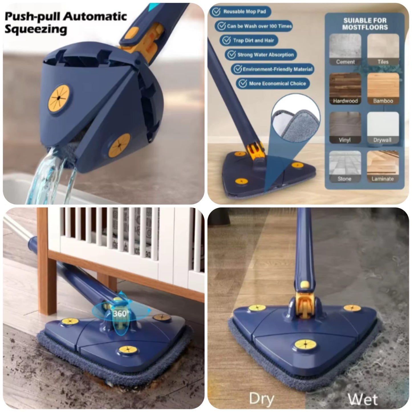 Triangle  mop 360°