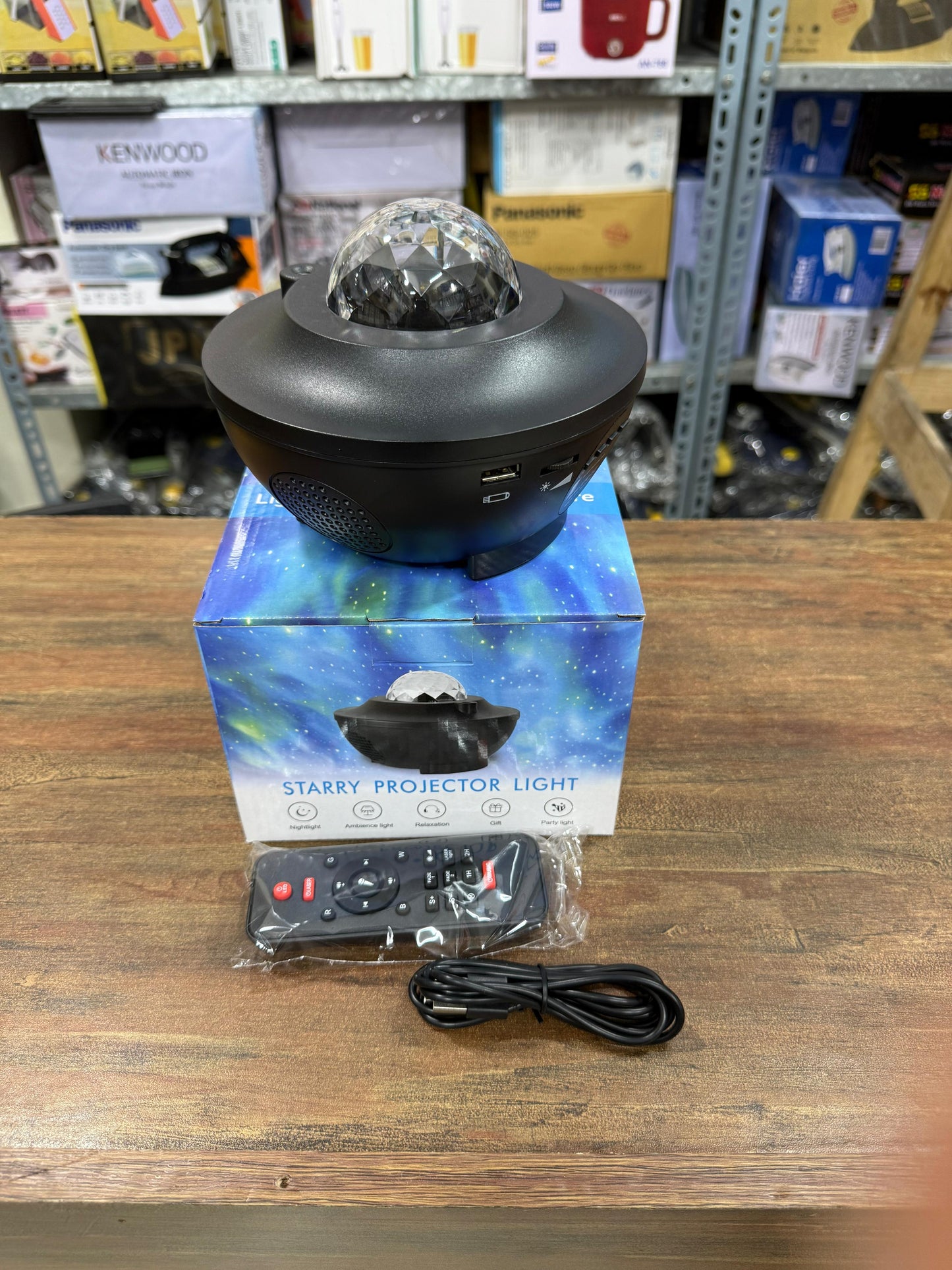 Galaxy Projector Lamp With Music Bluetooth Speaker, Adjustable Brightness And 21 Lighting Modes (Big Size)