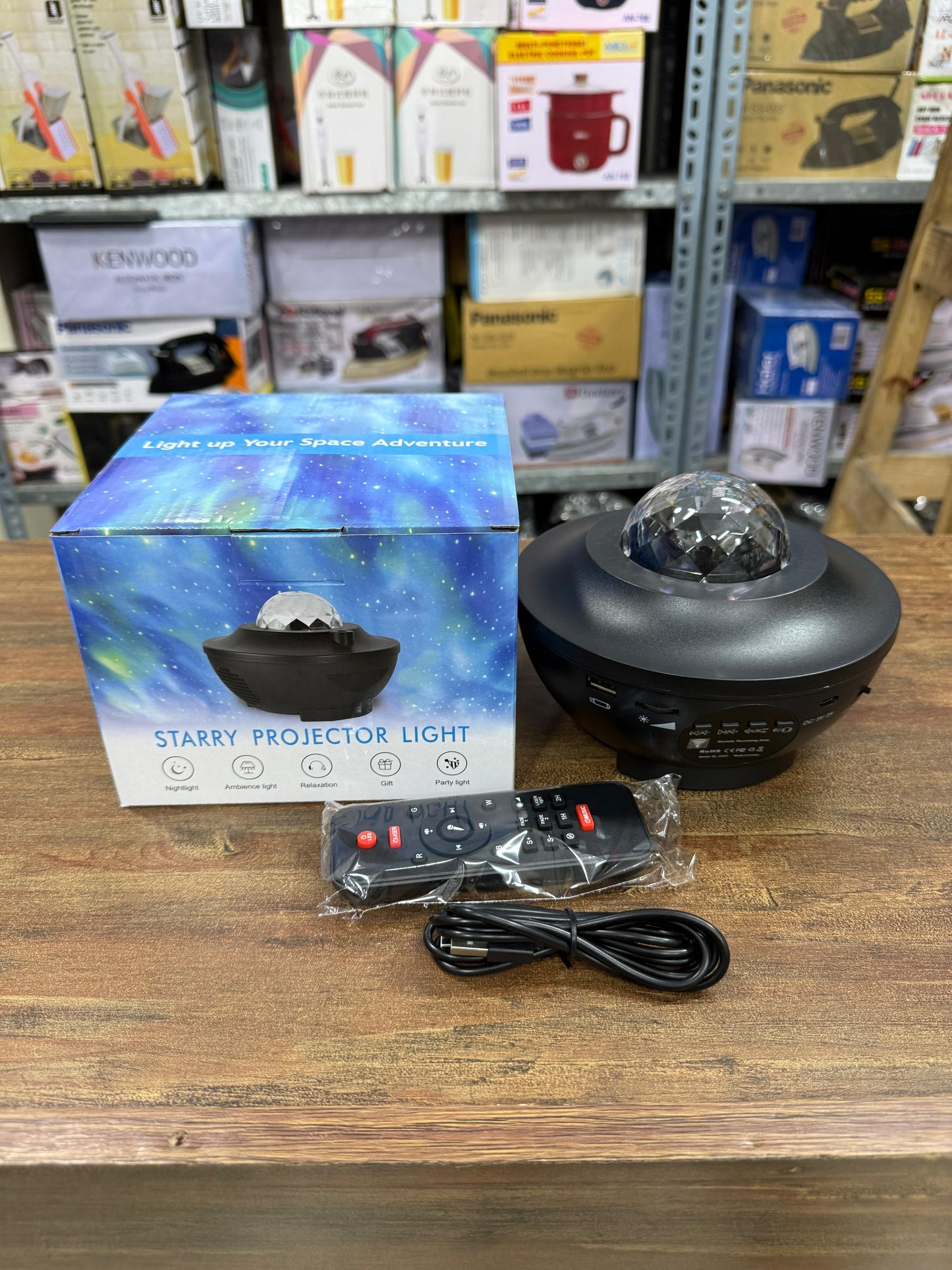 Galaxy Projector Lamp With Music Bluetooth Speaker, Adjustable Brightness And 21 Lighting Modes (Big Size)
