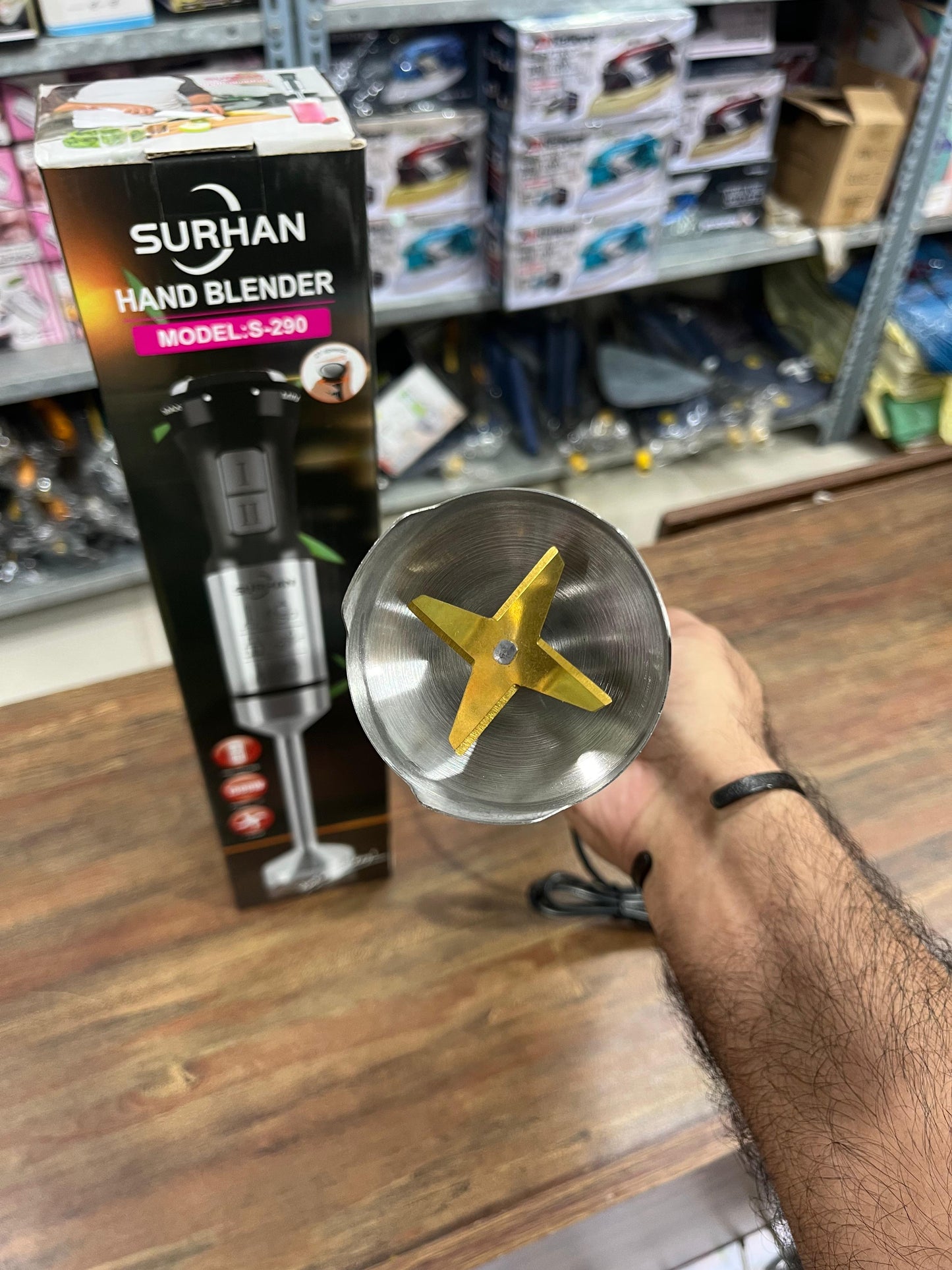 Heavy Duty Golden 4 Blade Surhan Hand Blender (1500W)