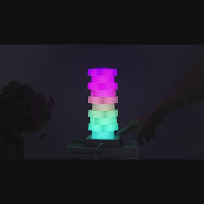 New Creative  Rechargeable LED Standing Bright Desk L Lamp Touch 6-Level Dimming Brightness USB Charging/RGB Ambient Light with Desktop Bottom